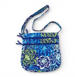 Vera Bradley Triple Zip Hipster Crossbody Bag Katalina Blues Quilted Retired